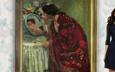 Wilhelm Menzler (1846-1926) Monumental Oil on Canvas