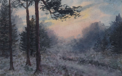 William Percy French (1854-1920), Dusk over Forest