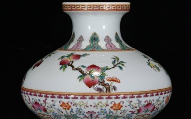 Yongzheng period, Qing Dynasty, pastel-colored fish basket vase