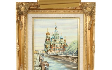 Gouache Painting of the Church of the Savior on Spilled Blood