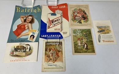 lot of 7 Vintage Magazine/Cigar Box Ads