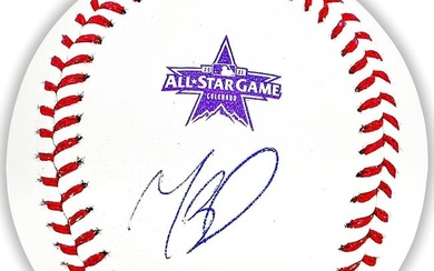 mookie betts autographed 2021 all star game logo baseball dodgers beckett