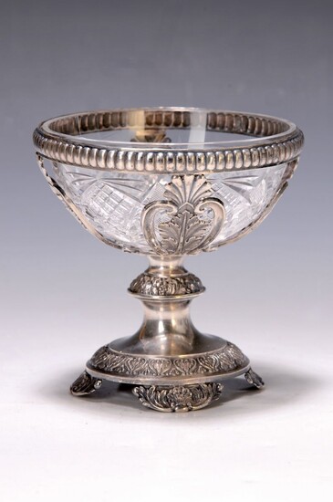 serving bowl, German, around 1835-45, silver acid tested,...