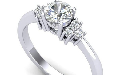 0.75 ctw VS/SI Diamond Ring 18k White Gold - REF-131K3Y