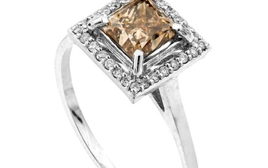 1.12 tcw Diamond Ring - 14 kt. White gold - Ring - 1.01 ct Diamond - No Reserve Price