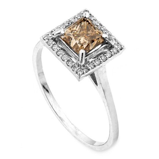 1.12 tcw Diamond Ring - 14 kt. White gold - Ring - 1.01 ct Diamond - No Reserve Price