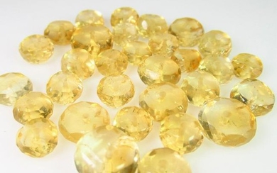 46.78 Ct Genuine 31 Yellow Citrine Drilled Round Beads
