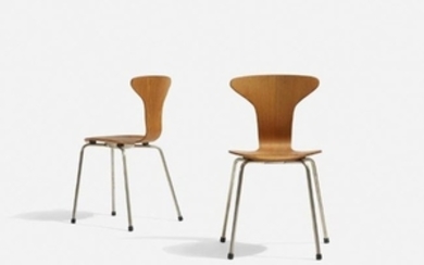 Arne Jacobsen, pair of child's chairs, Munkegaard