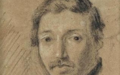 Félix ZIEM attribué à Portrait d'homme à la moust…