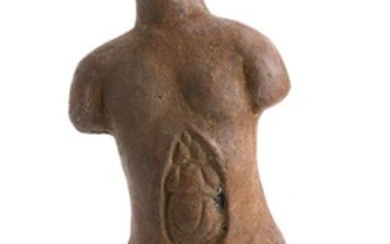 Roman Terracotta Votive Male Torso 3rd - 2nd century BC;...