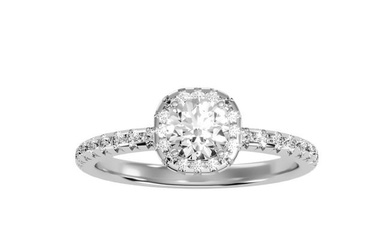 1.16 Carat Diamond 18K White Gold Engagement Ring
