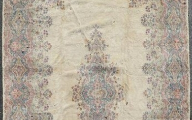 11'6" X 19'6" Semi-Antique Persian Kirman Rug