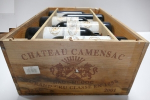 12 Btles Château Camensac 2001 5ème GCC Haut Médoc…