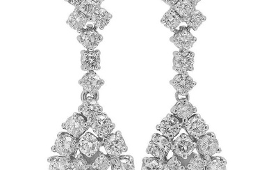 14K Gold 2.91ct Diamond Earrings