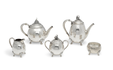An American sterling silver 5-piece tea and coffee service