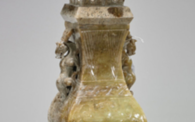 Archaistic Chinese Jade Covered 'Hu' Vase