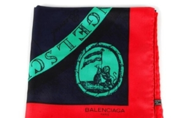 BALENCIAGA - a silk scarf. Designed with a nautical