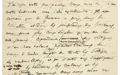 BAUDELAIRE, Charles (1821-1867). Lettre autographe signée à Champfleury. [Paris :] 28 février 1860.