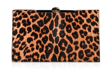 Christian Dior Bag Clutch Leopard Print Pony Top Frame