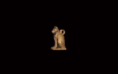 Egyptian Gold Cat Amulet