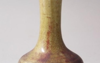 A GOOD 19TH CENTURY CHINESE PORCELAIN FLAMBE BOTTLE