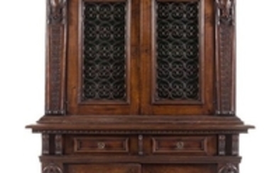 An Italian Renaissance Style Walnut Cabinet