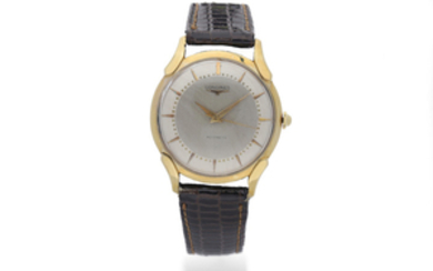 Longines. A 10K Yellow Gold Centre seconds Automatic Wristwatch