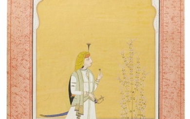A PORTRAIT OF RAJA HIRA SINGH, NORTH INDIA, PUNJAB, SIKH EMPIRE PERIOD, 19TH CENTURY