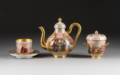 A RARE AND VERY FINE PORCELAIN SERVICE SHOWING 'PEOPLES