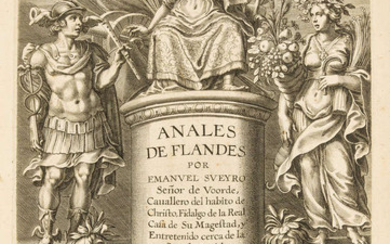 Sueyro (Emanuel) Annales de Flandes, 2 vol. in 1, Antwerp, Pedro & Juan Beleros, 1624.