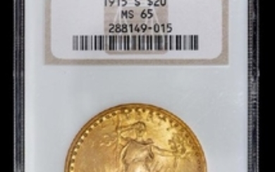 A United States 1915-S Saint-Gaudens $20 Gold Coin (NGC
