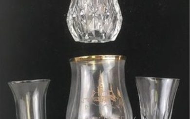 Lot of Vintage Crystal Stemware, Small Vase