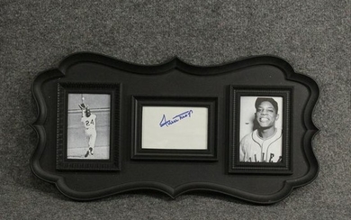 Willie Mays Autograph and Photo Framed with COA