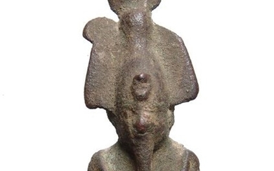 Egyptian bronze Osiris fragment, Late Period