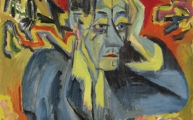 Ernst Ludwig Kirchner (1880-1938), Bildnis des Dichters Frank
