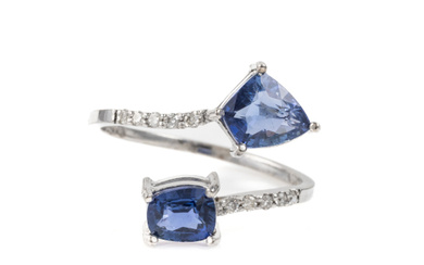 1.71ct Ceylon Sapphire and Diamond Ring