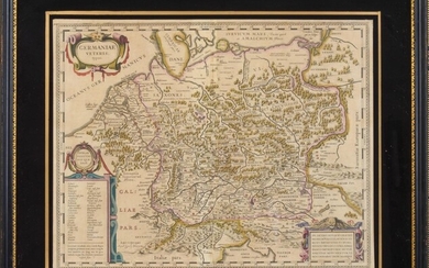 17th C. Engraved Map of Ancient Germany by Jan Jansson