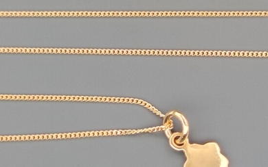 18 kt 750 kt yellow gold women's necklace with pendant