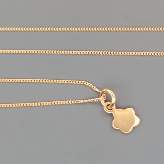 18 kt 750 kt yellow gold women's necklace with pendant