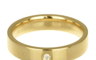 18 kt. Gold - Ring - 0.02 ct Diamond