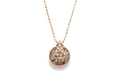 18 kt. Pink gold - Necklace with pendant - 0.43 ct Diamonds - No Reserved Price