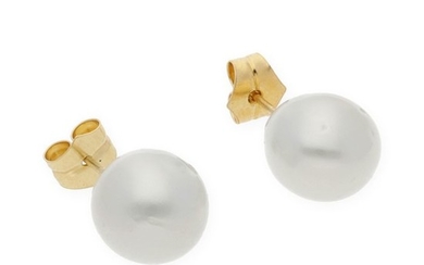 18 kt. South sea pearl, Yellow gold - Earrings