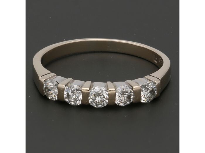 18 kt. White gold - Ring - 0.55 ct Diamond