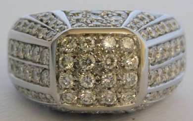18 kt. White gold - Ring - 1.90 ct Diamonds