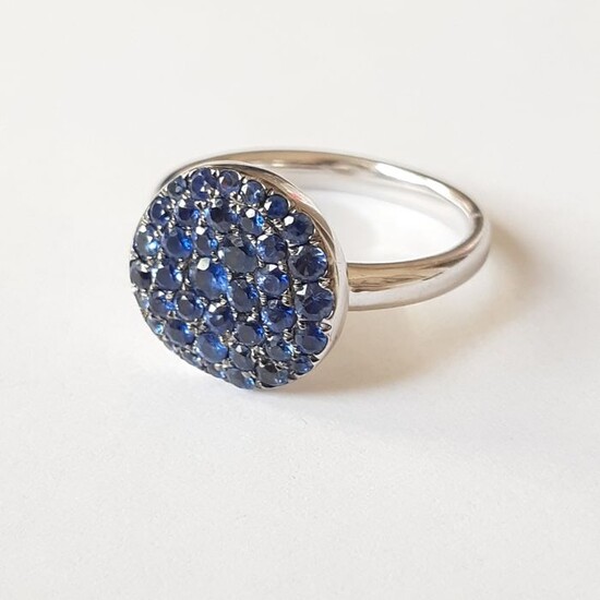 18 kt. White gold - Ring Sapphire