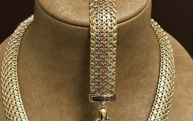 18 kt. Yellow gold - Bracelet, Necklace, Set