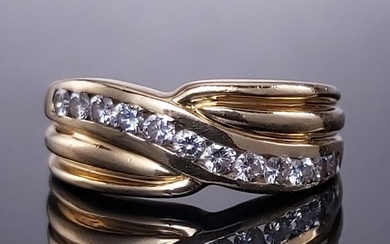 18 kt. Yellow gold - Ring - 0.36 ct Diamond