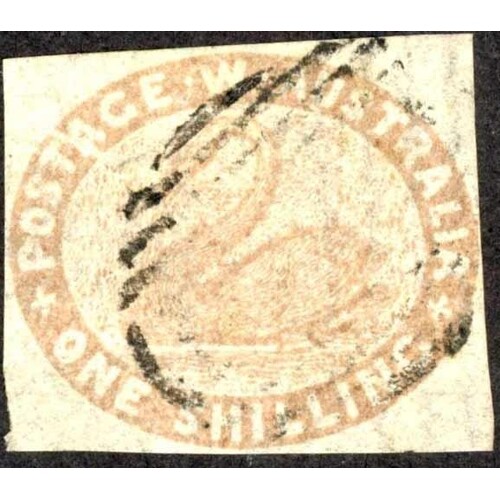 1855 1/- GREY BROWN & 1/- PALE BROWN both cut square and one...