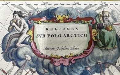 18th century map of the arctic pole by Bleu
