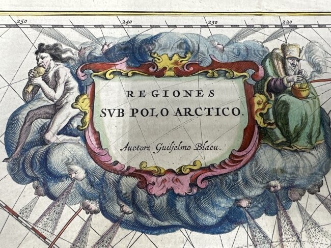 18th century map of the arctic pole by Bleu